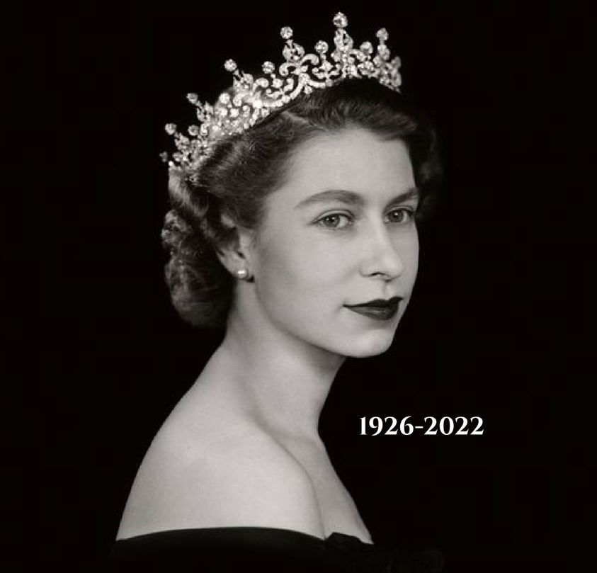 Image of HRH Elizabeth II who died peacefully at the age of 96