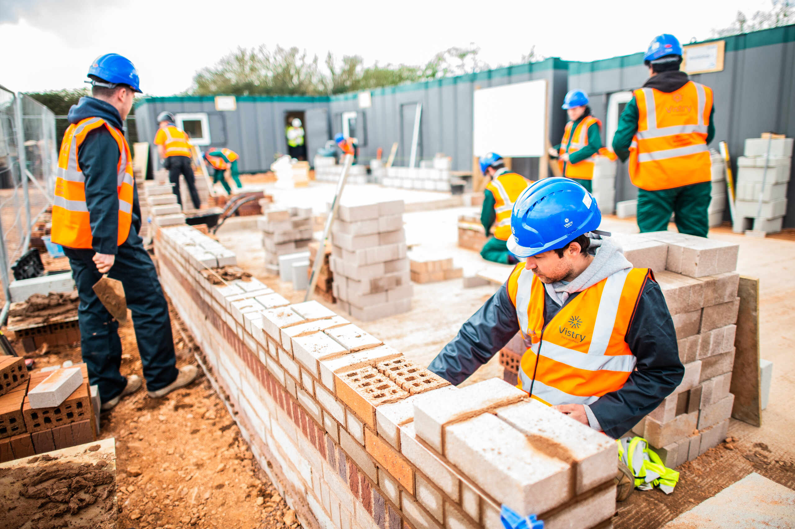 Picture of trainees working on site