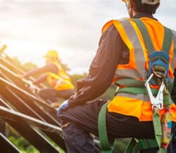 Picture of man Working at Height on a roof