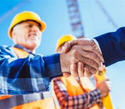Picture of builders shaking hands