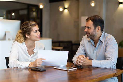 Picture of male and female working together